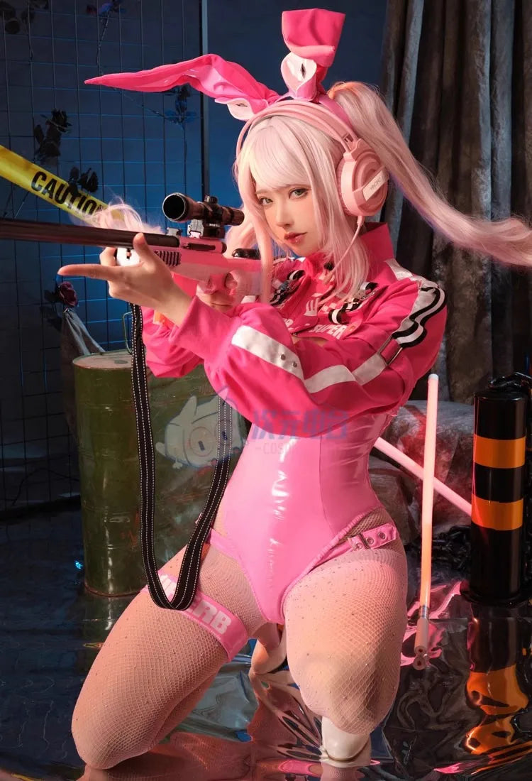 Game NIKKE The Goddess of Victory Cosplay Costumes Alice Doujin Bunny Girl Leather Uniform Suit Jumpsuit Jacket Wig Ears Tail