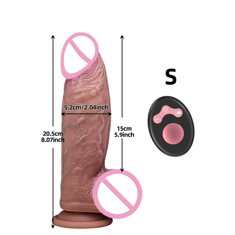 Realistic Dildo Telescopic Vibrator Man Dick Thrusting Vibrating Big Penis Cock Rotating Sex Toy For Women Realistic Penis Dildo
