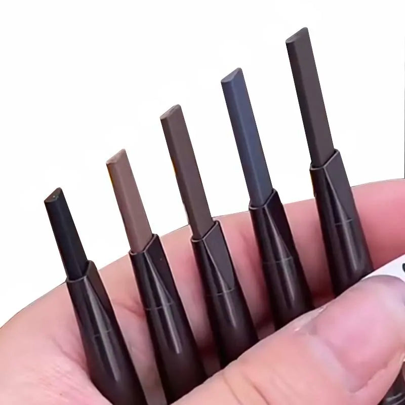 4 Color Waterproof Matte Eyebrow Pen Makeup Double Head Long Lasting Brown Non-Smudged Eye Brow Pencil Tint with Brush Cosmetics