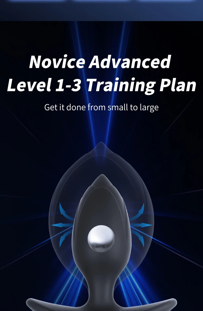 Expand Inflatable Anal Plug with Magneticsuction Valve Stretch Anal Trainer Stimulation Inflatable Anal Butt Plug BDSM for Men