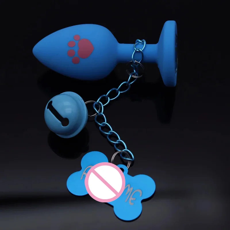 Anal Plug With Bell Ring Ass Small Plug Sex Toys for Gays Butt Silicone Anal Massager Stimulator Dildo Anal Adults Masturbation