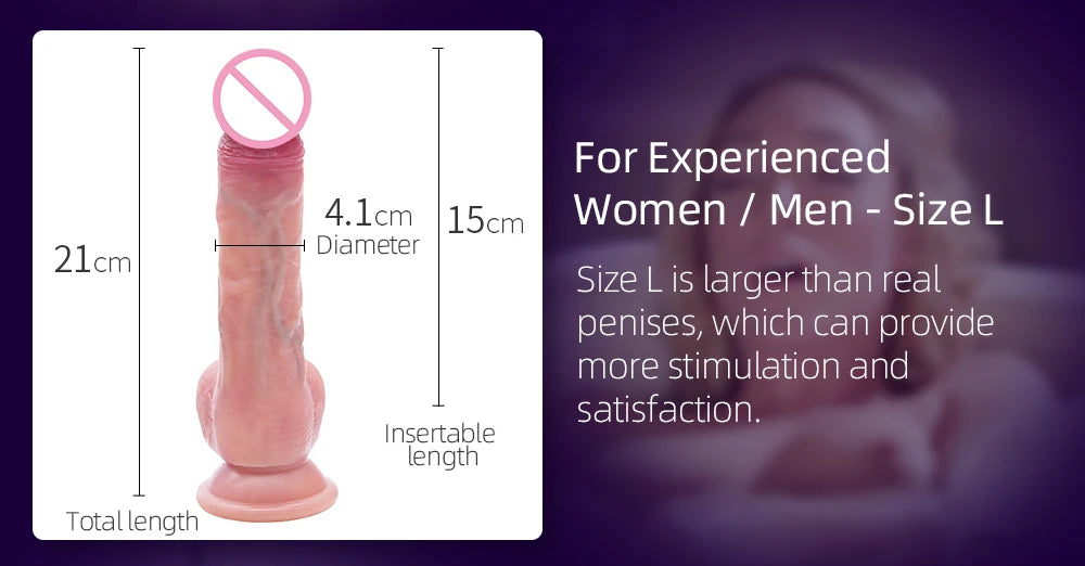 DRY WELL 7 Inch Girth Huge Realistic Safety Soft Silicone Dildo for Vagina Anal Sex Stimulation, G-Spot Penis Adult Sex Toy