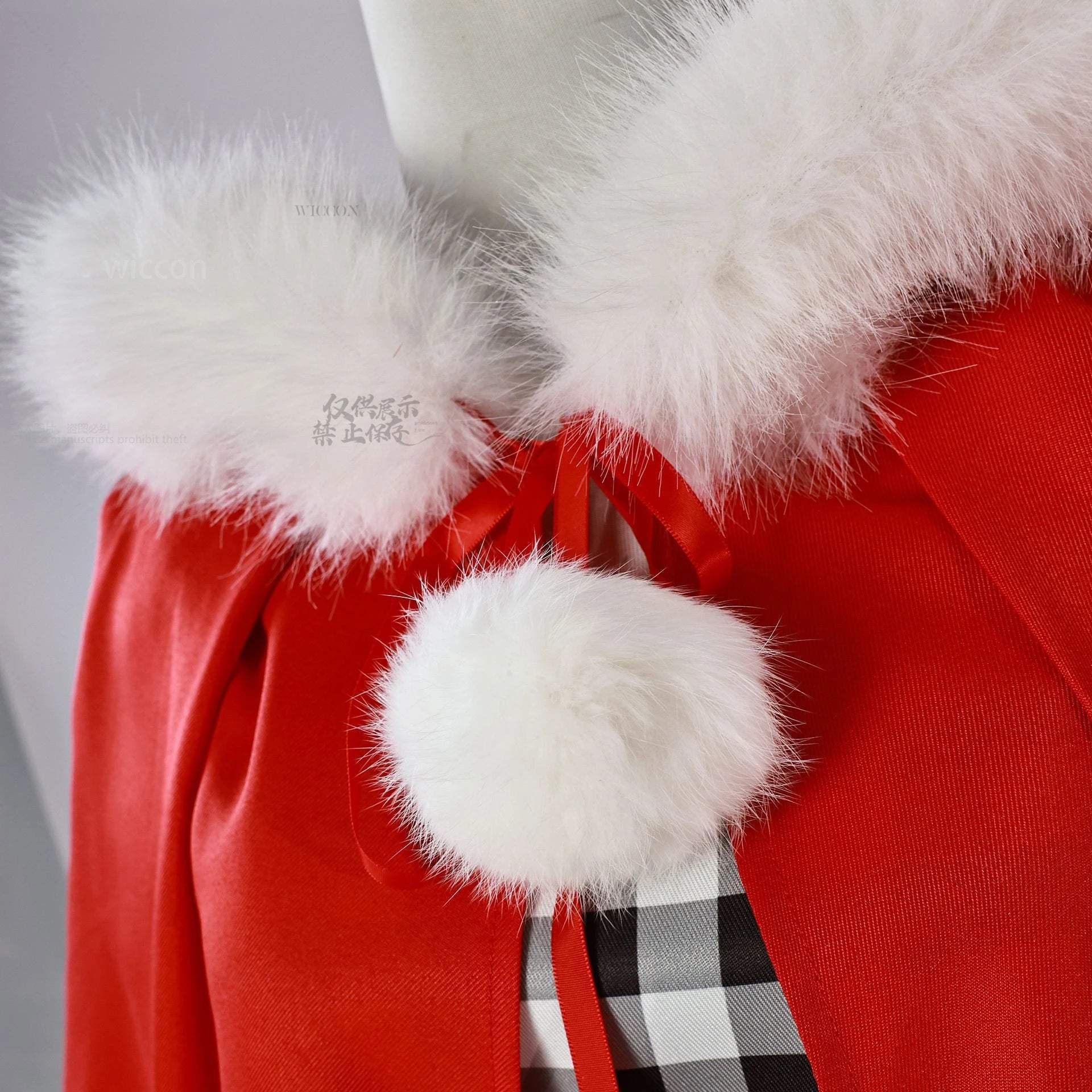 Anime Cindy Lou Cosplay Costume Cindy Plaid Dress Red Cloak Outfit Blond Wig Women Kids Halloween Suit Christmas Gift Customized