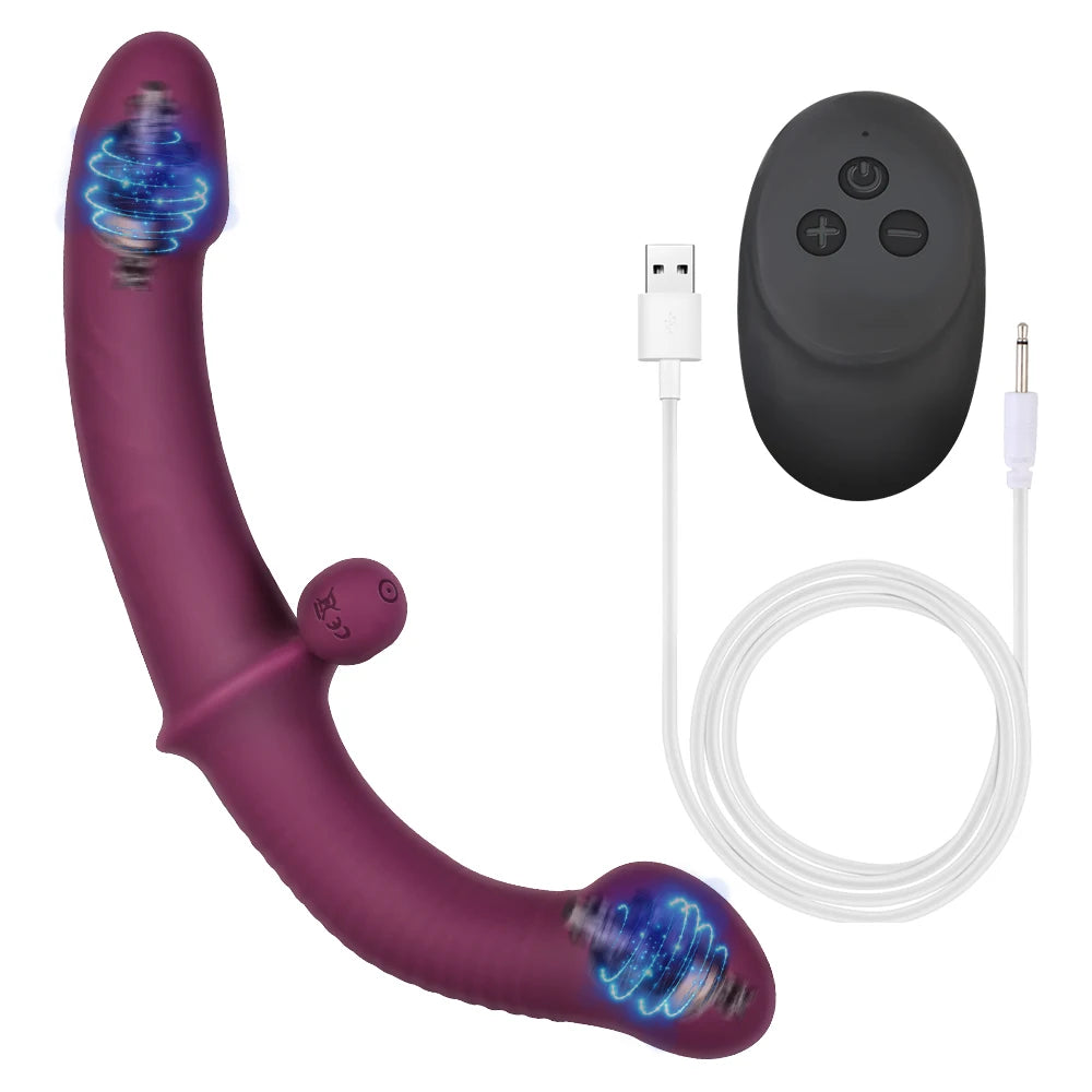 Two Dildos Panties Vibrator For Women Lesbian Clit Vaginal Anal Plug Men Butt Dilator Big Artificial Penis Erotic Sex Toy Couple