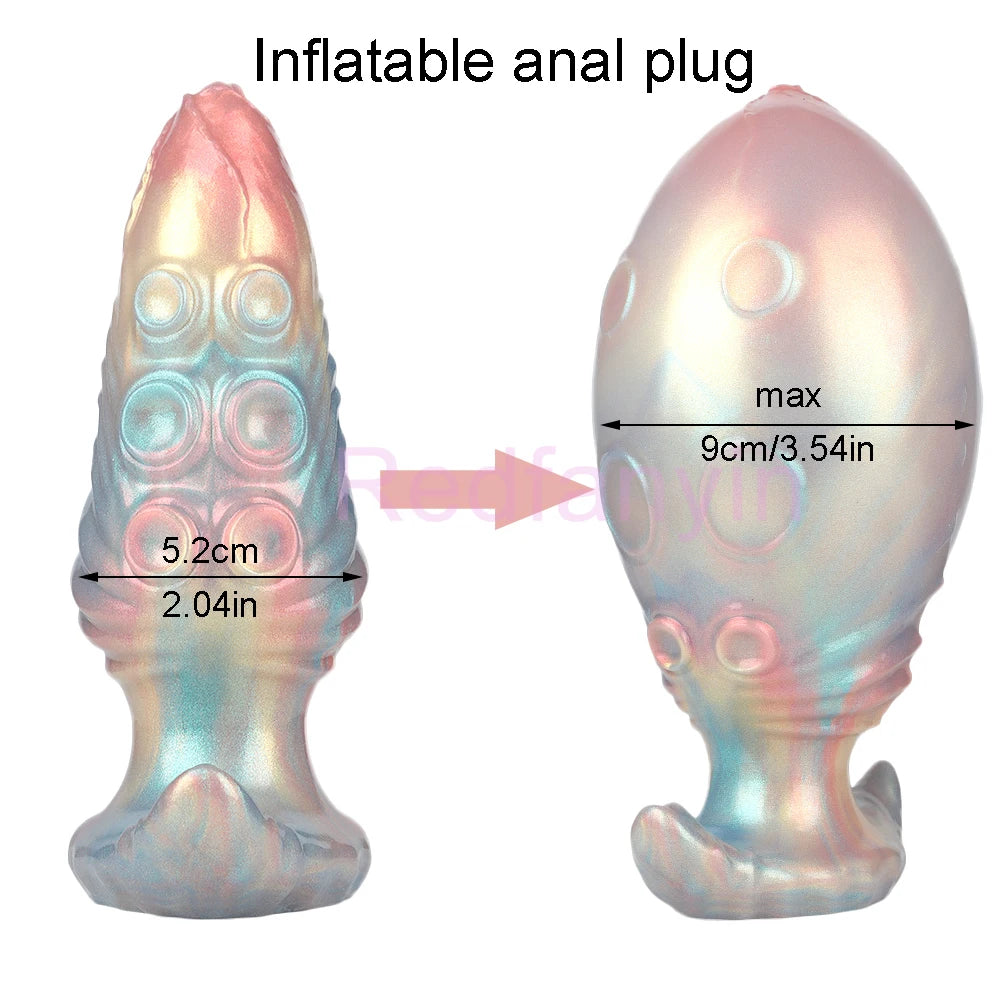 Inflatable Anal Plug Max 11cm Huge Buttplug Inflatable 18+ BDSM Sex Game for Women Men Gay Anal Dilation Prostate/G-spot Massage