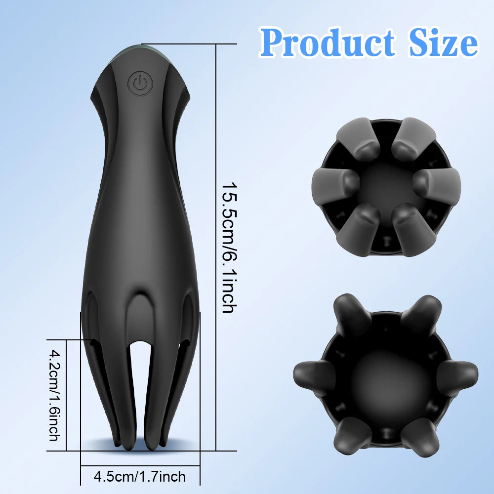 Vibrating Male Masturbator Glans Vibrator Electric Penis Massager Delay Trainer Exerciser Vibrations Stimulator Adult Sex Toy 18