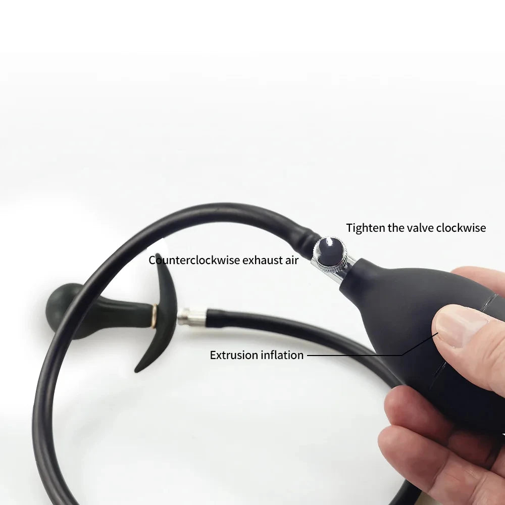 Inflatable Anal Plug Built-in Steel Ball Dildo Huge Buttplug Prostate Massage Sex Toy For Women Men Anus Expander Pump