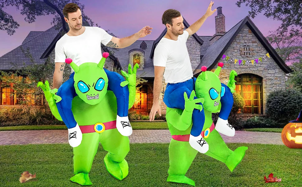 New Alien Inflatable Costume Anime Suits Dress Mascot Purim Halloween Christmas Party Cosplay Costumes for Kids Adult