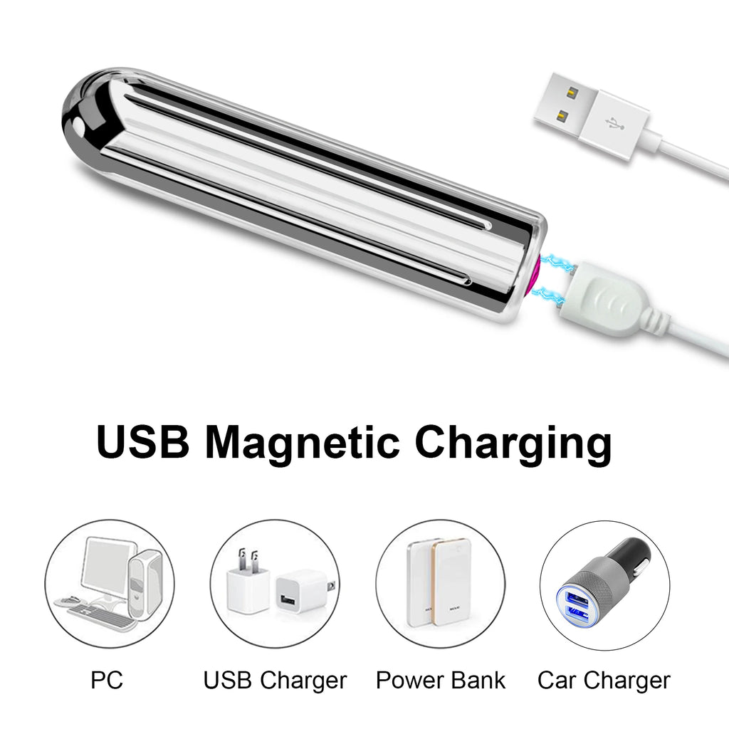 Powerful Bullet Vibrators for Women USB Charging 10 Modes Nipple Clitoris Stimulator Mini Vibrator Female Sex Toys for Adults