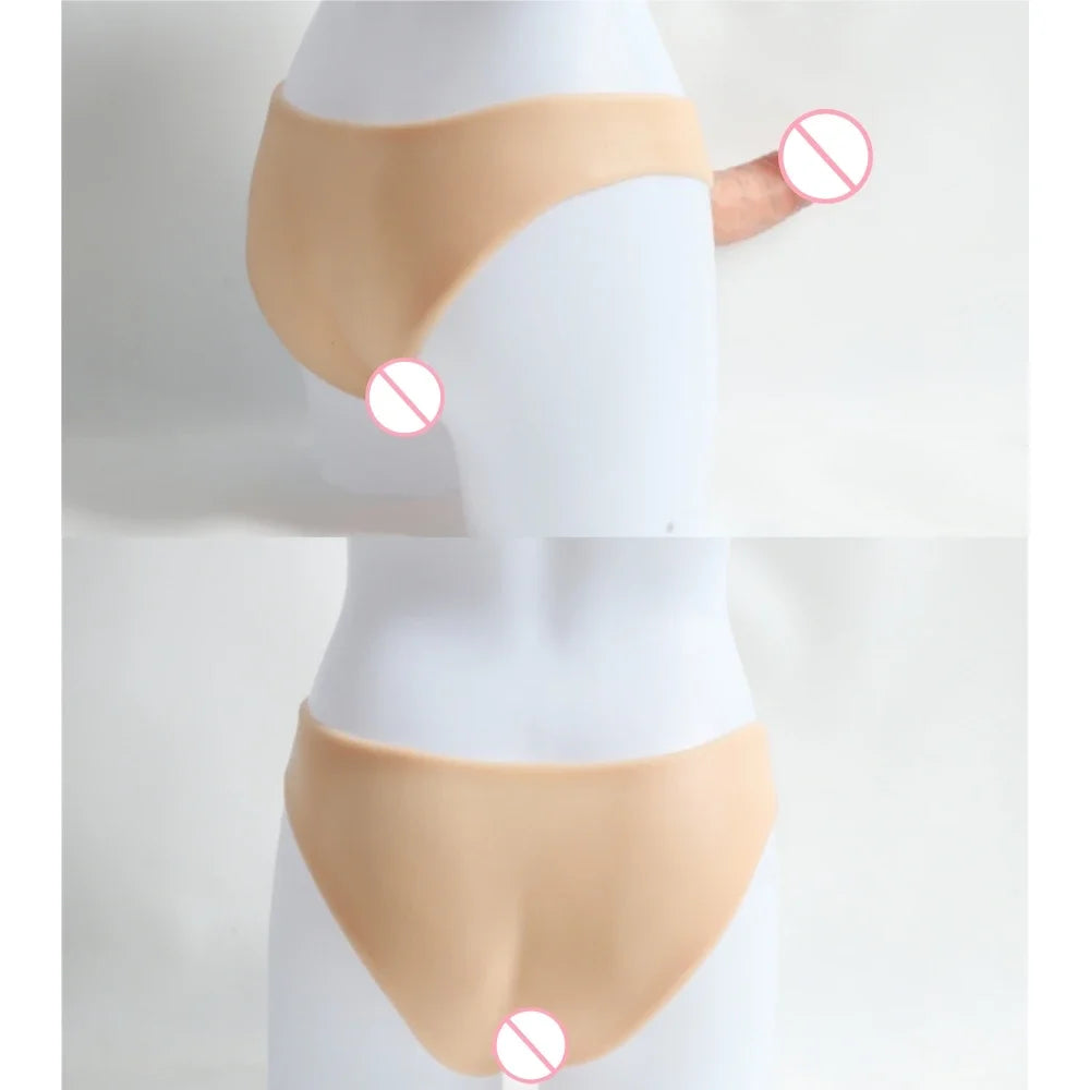 Silicone Wearable Underwear with Giant Dildo, Sex Toy Huge Dildo Panties with Realistic Penis, Simulate Skin Texture G Spot