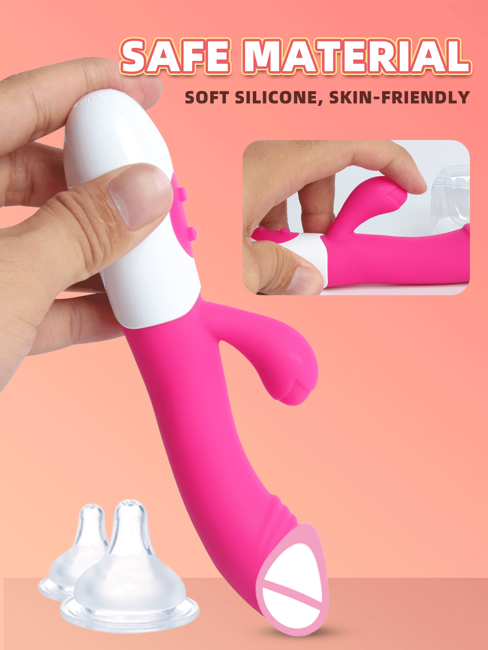 Powerful Rabbit Vibrator Dildo Dual Vibration G Spot Clitoris Stimulation Masturbators Vaginal Massager Adult For Women Sex Toys