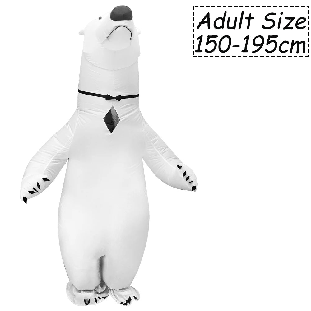 Easter Bunny Clown Adult Kids Inflatable Costume Funny Cute Rabbit Cosplay Suit For Performance Festival Carnival Party Clothing