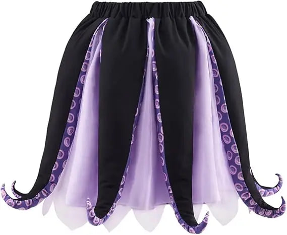 Ursula Costume Black Purple Sea Witch Costume Octopus Tentacle Tutu Dress for Women Halloween Carnival Party Mermaid Cosplay