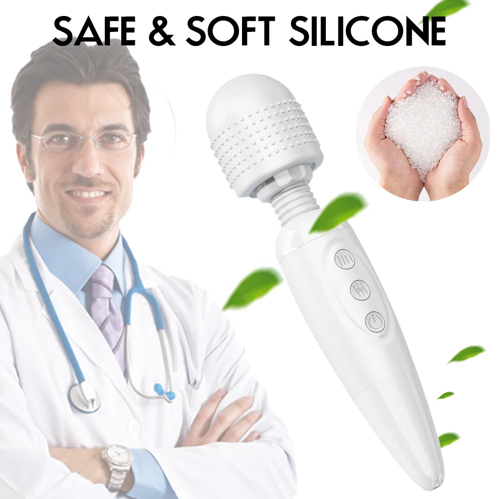 Powerful Women Magic Wand Vibrator Erotic Big AV Stick Female G Spot Massager Clitoris Stimulator Adult Sex Toys for Female