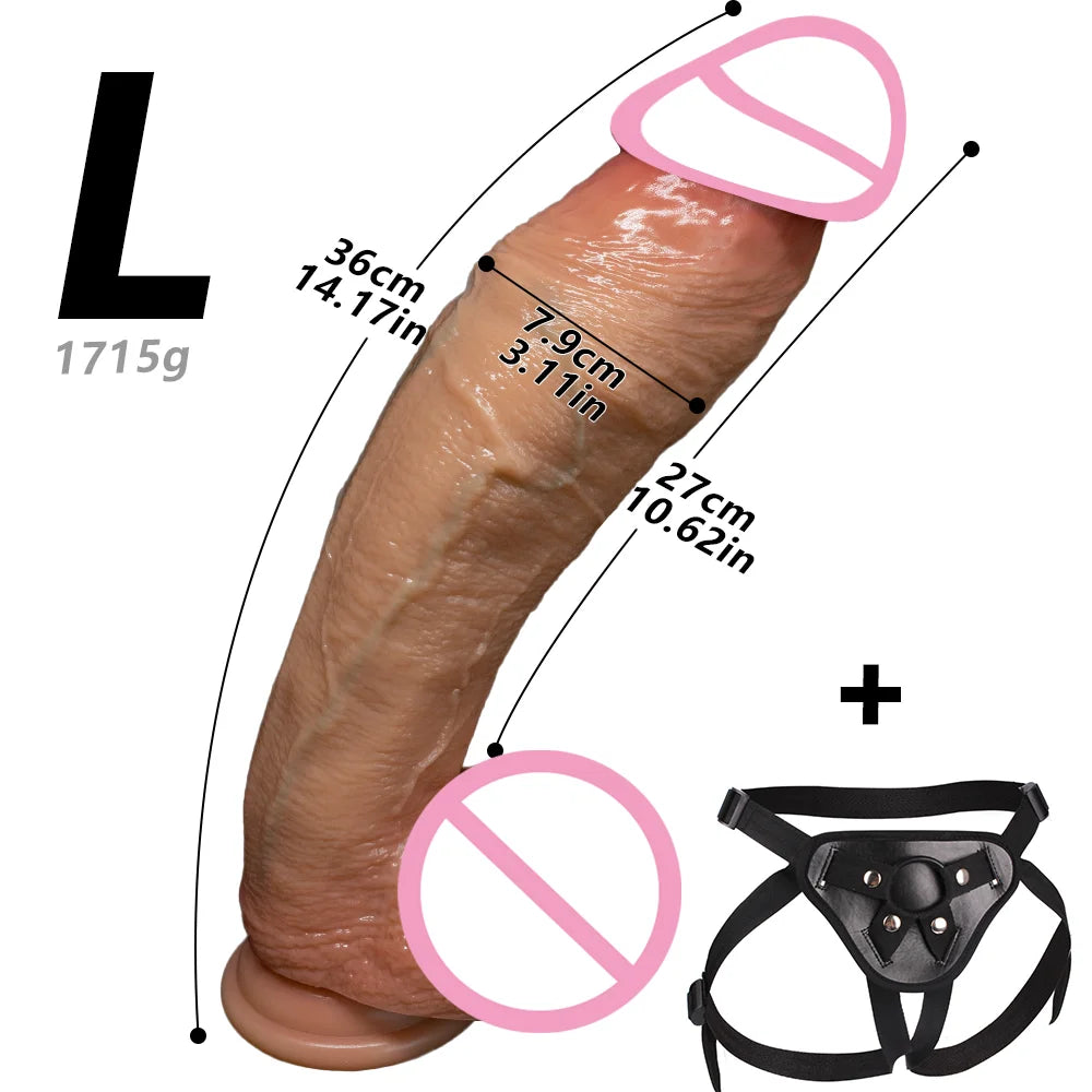 Super Huge Dildo Big Dick Realistic Penis Penetration Anal Butt Plug G-spot Vaginal Stimulator Masturbator Sex Toys For Women