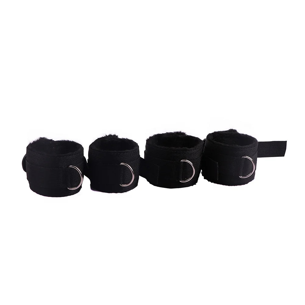 Sex Toys For Woman Couples Games Wrists&Ankle Cuffs Adult Bondage Restraint HandCuffs Bed Erotic Bdsm Set Fetish Restraint Strap