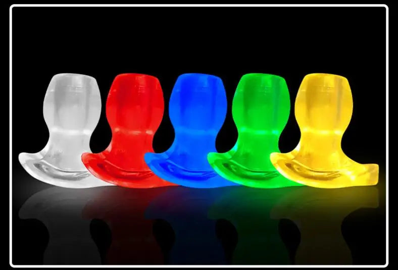 Illuminated Anal Plug Hollow Butt Plug Adult Products for Couple Sex Flirting Prostate Massage Anal Dilator Ass Stimulator Enema
