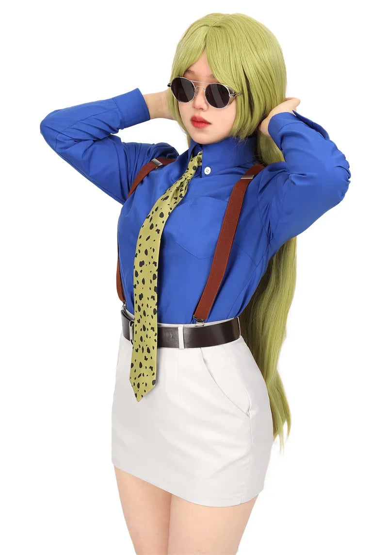 WENAM-Costume Cosplay Nanami Kento pour Femme, Chemise, Jupe Slim Fit, Lunettes à Bretelles, Costume JJK