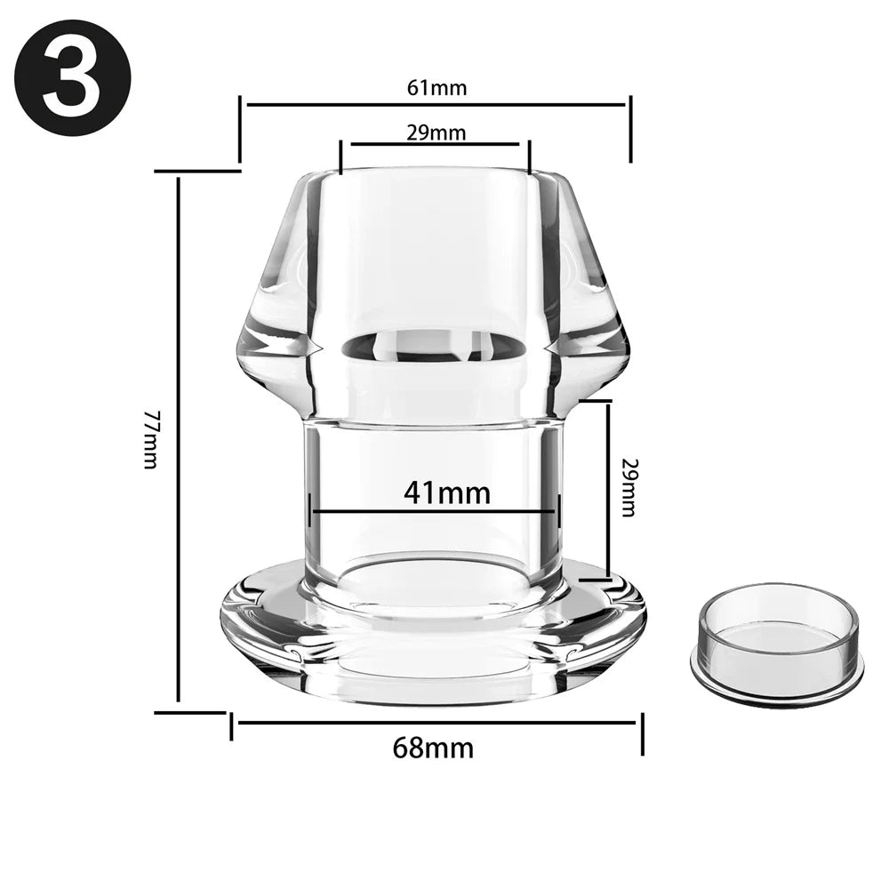 Hollow Anal Plug Silicone Butt Plugs with Stopper Anal Dilator Anus Tunnel Expansion Prostate Massage Sex Toys For Woman Men Gay