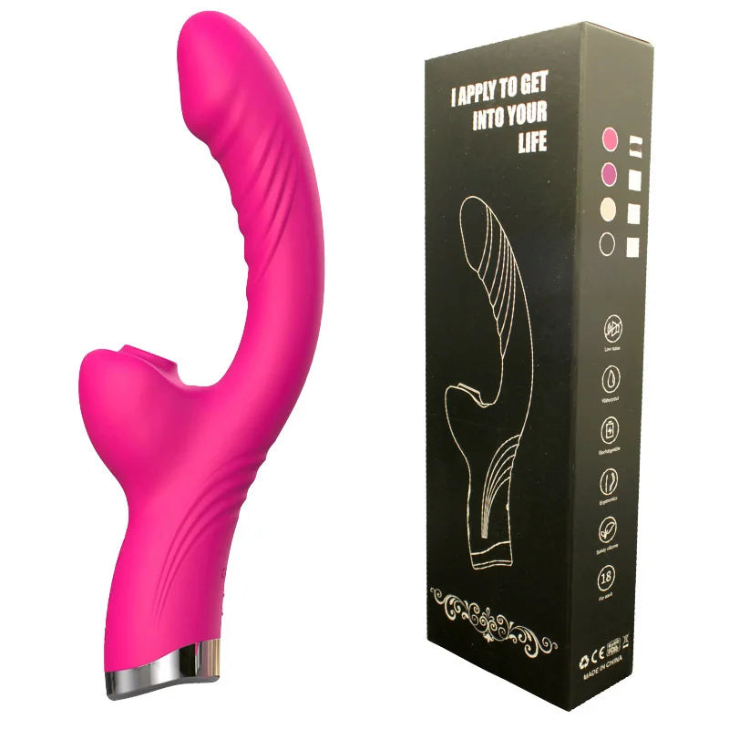 Tongue Licking Vibrator 2 In 1 Adult Women Sex Toys Dildos Vibrators Clitoris Stimulator With 20 Speeds Vibrators Sex Product