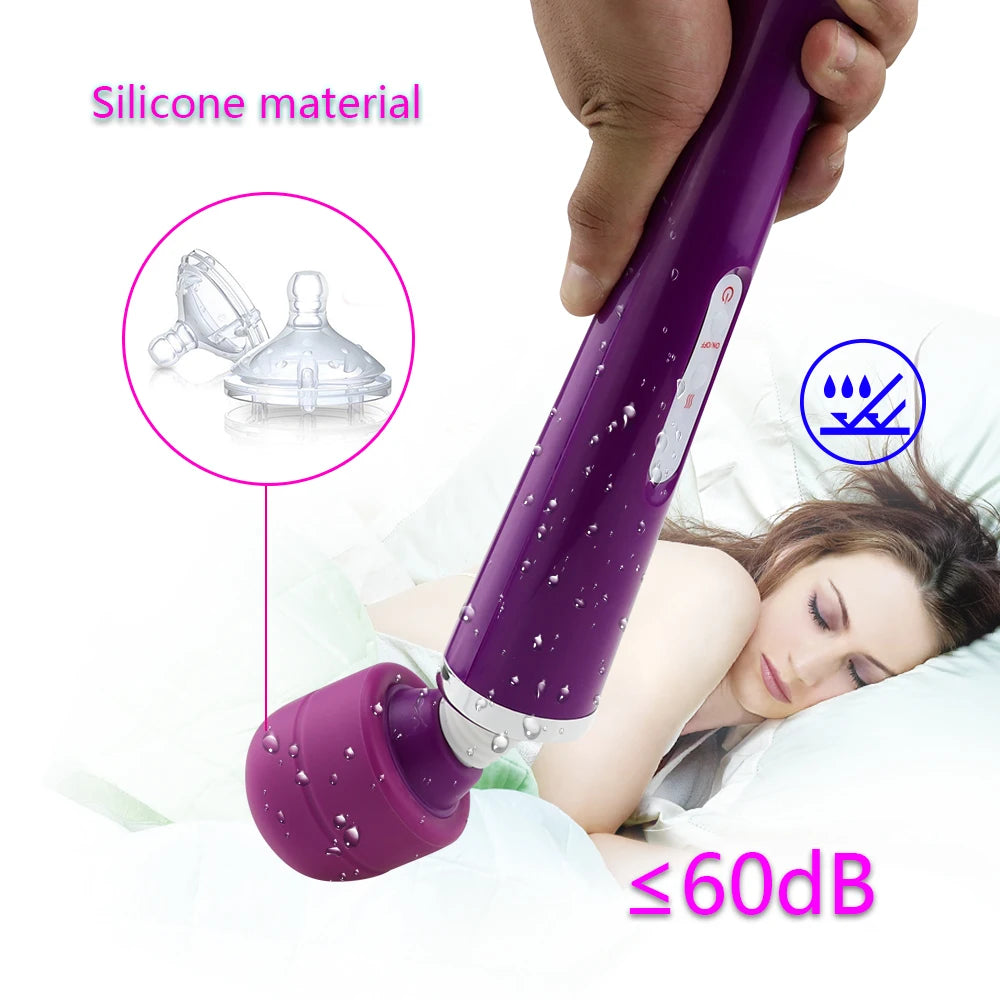 Big Powerful AV Vibrator Electric Adjustable Modes G-spot Dildo Clitoral Stimulator Body Muscle Relaxation Erotic Adult Sex Toys