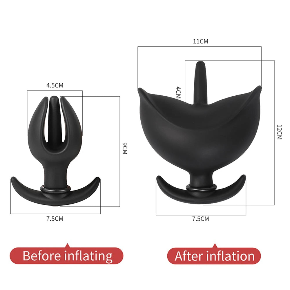 Inflatable Pump Anal Plug Silicone Super Big Butt Plug Dildo Prostate Massager Anus Extender Dilatador Sexules Toy for Women Man