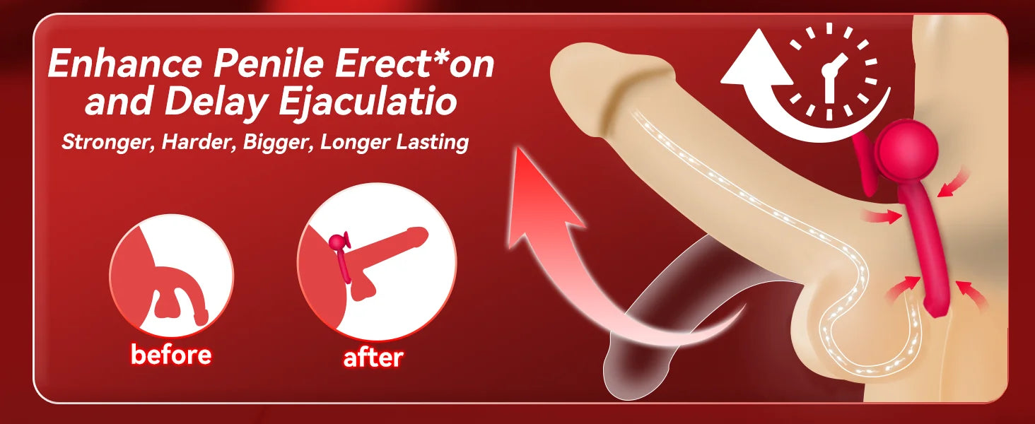 Vibrating Cock Ring with Mini Vibrator Male Sex Toys Penis Vibrator Extender Enlarge Sleeve Girth Delay Ejaculation Erection