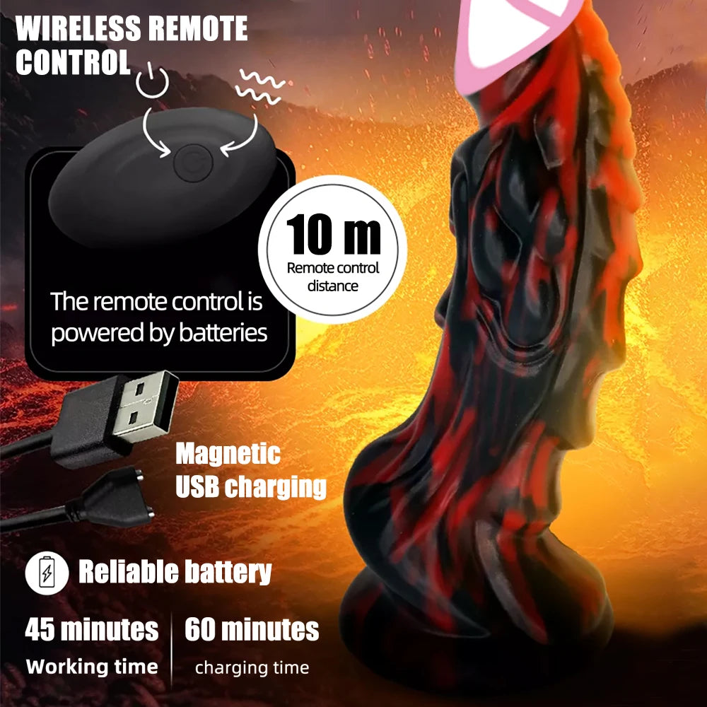 Dragon Dildo Vibrator Lesbian G-spot Stimulation Female Sex Toys Monster Dildo With Suction Cup Fantasia Anal Plugs Adult Toys
