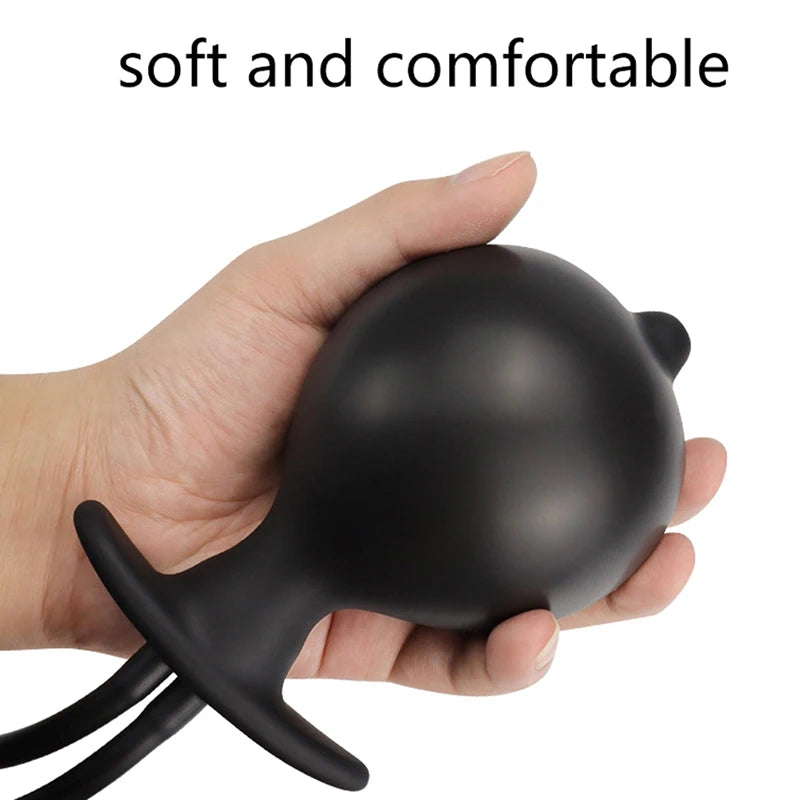 Enema Inflatable Anal Plug Can Expand Large Buttock Plug Prostate Massager Anal Dilator Flush Enema Male and Female Sex Toys