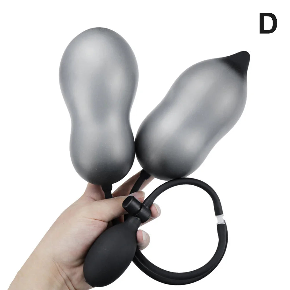 Body-Safe Silicone Expand Inflatable Anal Plug for Men Women Waterproof, Butt Plug Prostate Massager Adult Sex Toys Gay Anal Toy