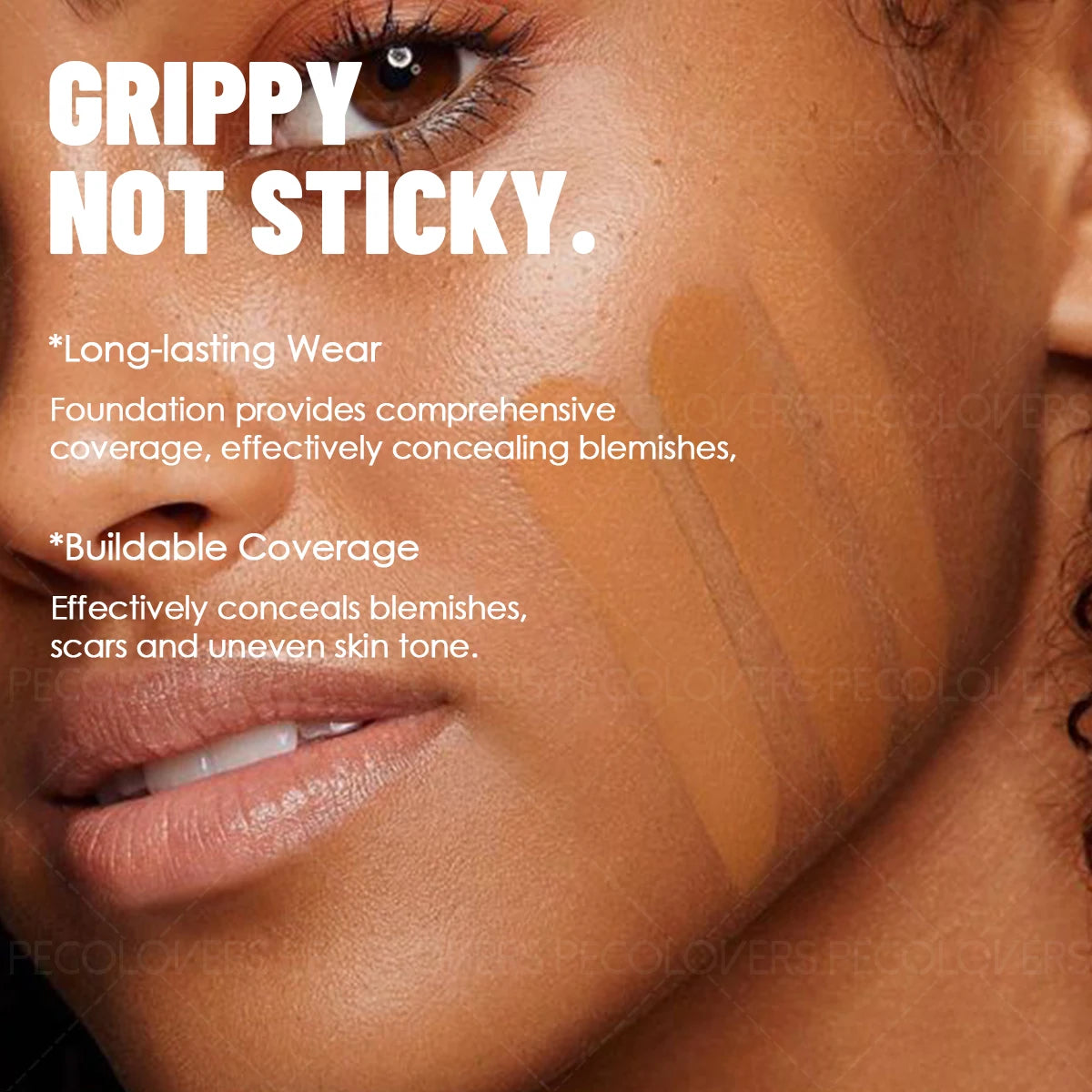 1 Pcs Full Coverage Face Foundation, Strong Coverage Oil-control,  Waterproof Long-lasting, Suitable for Multiple Skin Tones