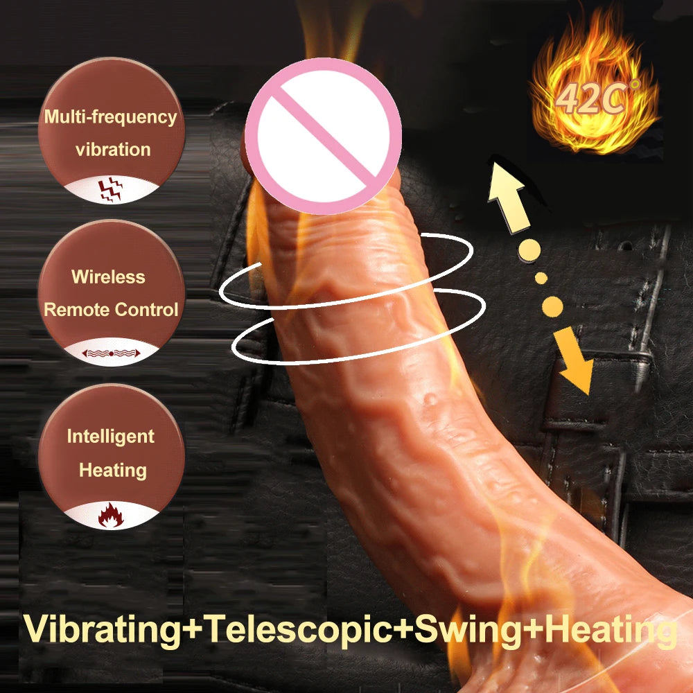 Male Penis Realistic Dildo Rotating Vibrating Man Cock Thrusting Sexy Shopping Penis Vibrator Adult Erotic Sexy Toy for Women