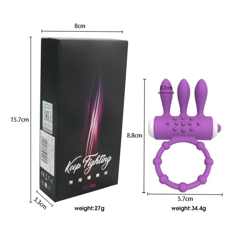 Erection Enhance Sex Toys For Men Erect Dick Vibrator Vibrating Penis Ring Clitoral Stimulator Lock Ring For Couple Sex Toy Gift