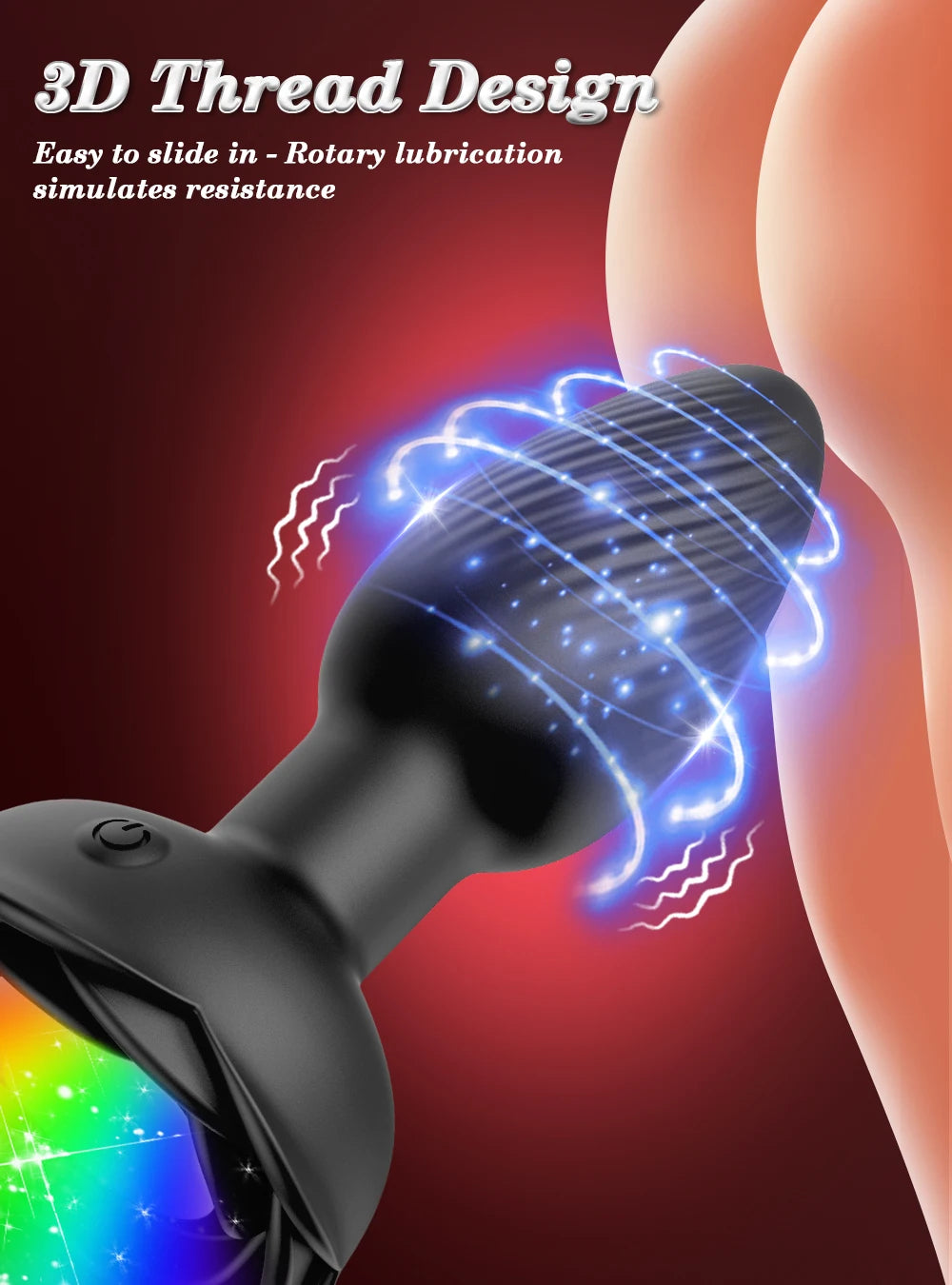 Anal Plug Vibrator Gay Massager Glow Anal Toy Butt Plug Stimulator Masturbation Tools Penetration Anal Plug Vibrating Man Women