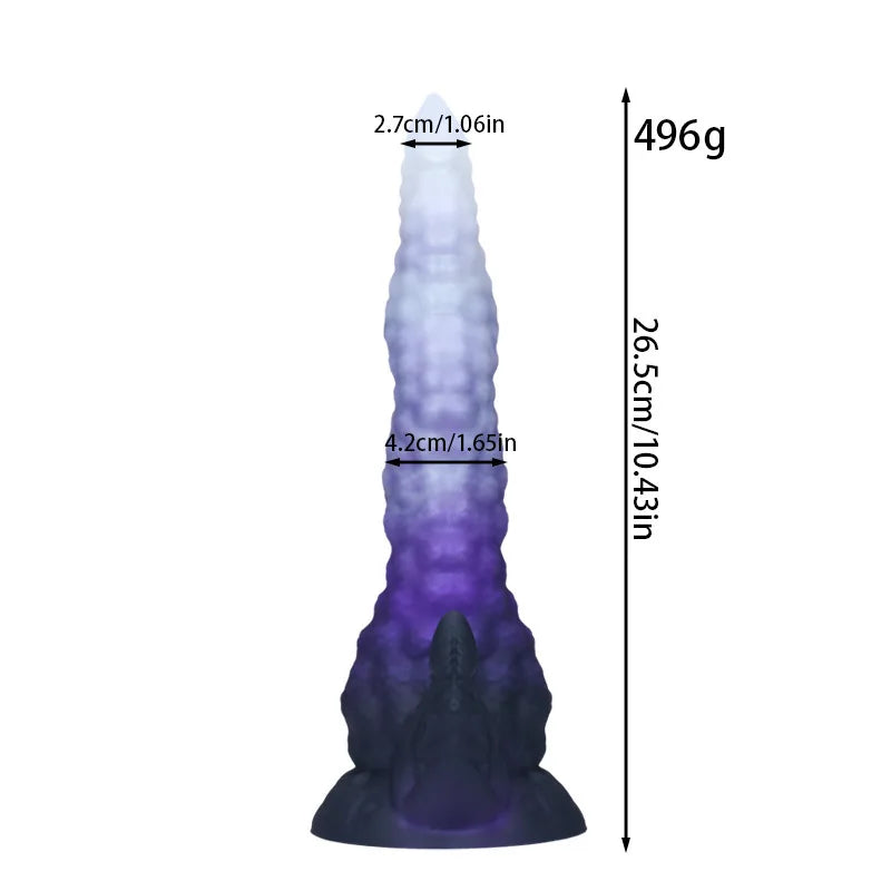 One-Horned Dragon Giant Dildo for Women Male Masturbator Dual-Purpose Anal Plug Adult Sex Toy with Backyard Theme