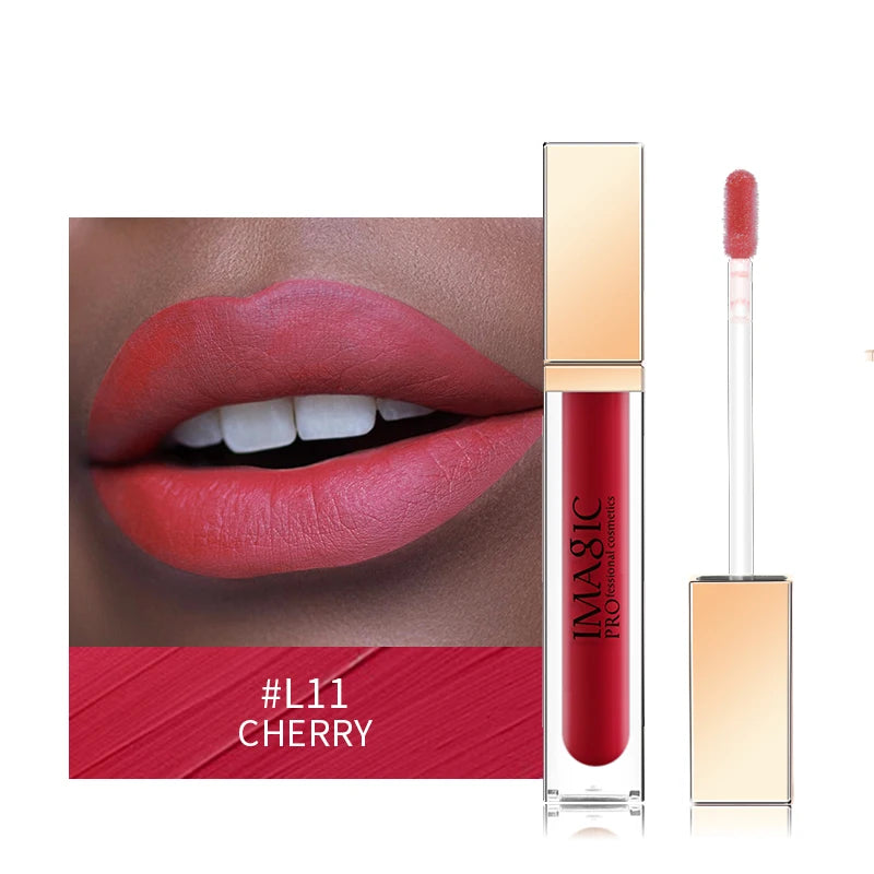 IMAGIC 20Colors Lip Glaze&Gloss Long Lasting Matte Moisturizing Lightweight Pigment Liquid Lipstick Silky Texture Women Makeup