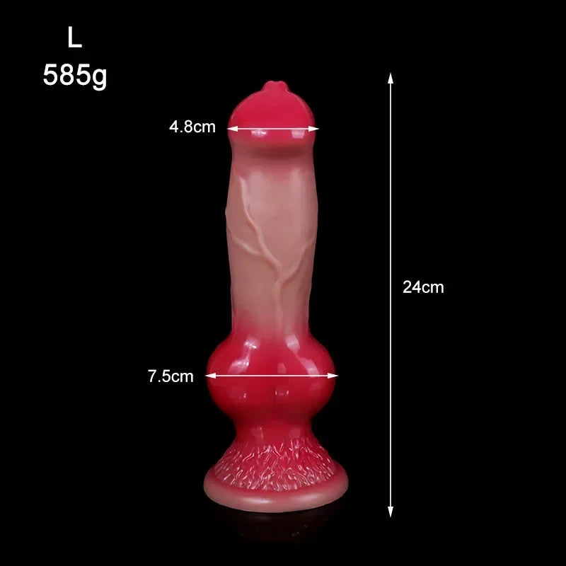 Silicone Animal Dog Dildo Vaginal Vestibule Plug Realistic Silicone Dildo Female Male Masturbator Couples Adult Products