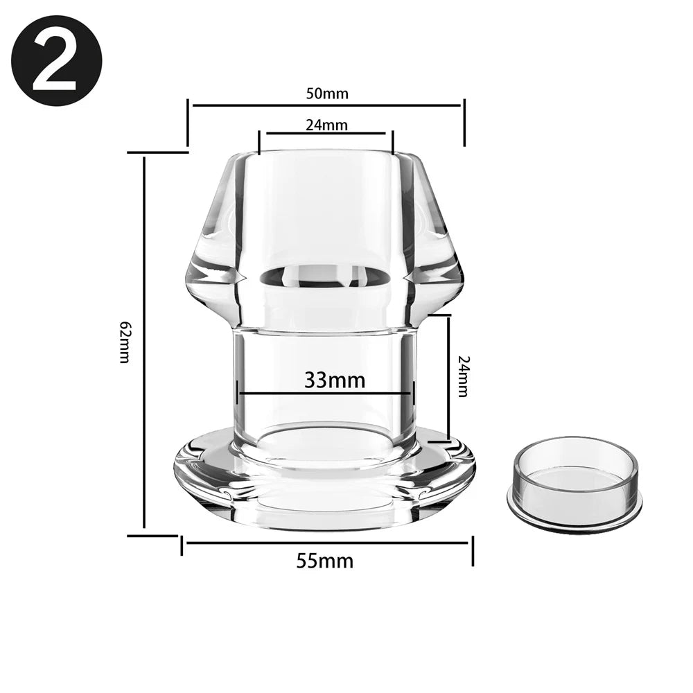 Hollow Anal Plug Silicone Butt Plugs with Stopper Anal Dilator Anus Tunnel Expansion Prostate Massage Sex Toys For Woman Men Gay