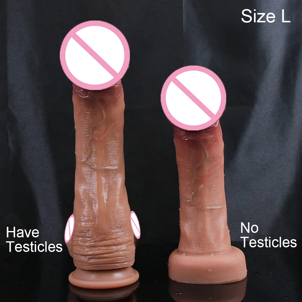 New Realistic Big Glans Dildo Soft Long Penis Huge Adult Dick Suction Cup Anal Sex Toys For Women Vagina G-Spot Orgasm Stimulate