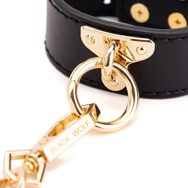 Erotic Bed Bondage Kits Slave Restraint Bondage Set Genuine leather Collar Mouth Gag Whips Handcuffs Adult Sex Toys For Couples