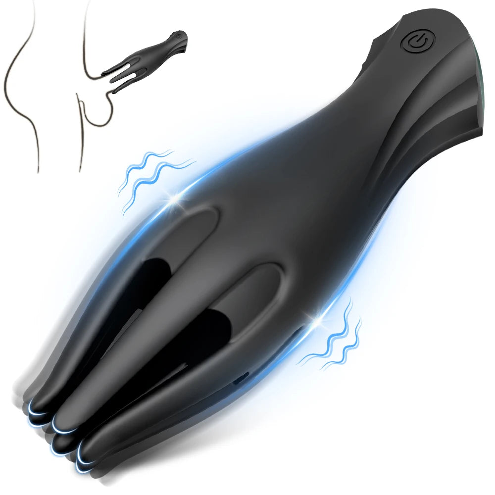 Vibrating Male Masturbator Glans Vibrator Electric Penis Massager Delay Trainer Exerciser Vibrations Stimulator Adult Sex Toy 18