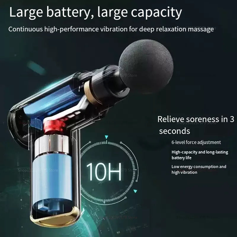 Deep Muscle Activity Electric Shock Massage Gun Neck Waist and Back Exclusive Physical Therapy Tool for Fitness Muscle Recovery