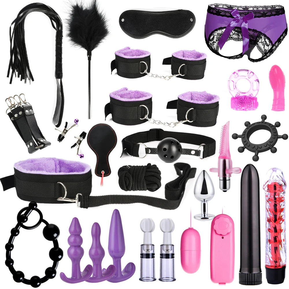 Sex toys for women BDSM sexual couples kit erotic accessories handcuffs for session Anal plug sex game Adult Sexy Toys sexyshop