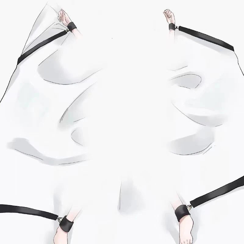 BDSM Bed Bondage Gear Handcuff Leg Restraint Sex Toy Set Couple Erotic Bed Games Straps 18+ Adult Sex Bandage SM Slave Sextoy