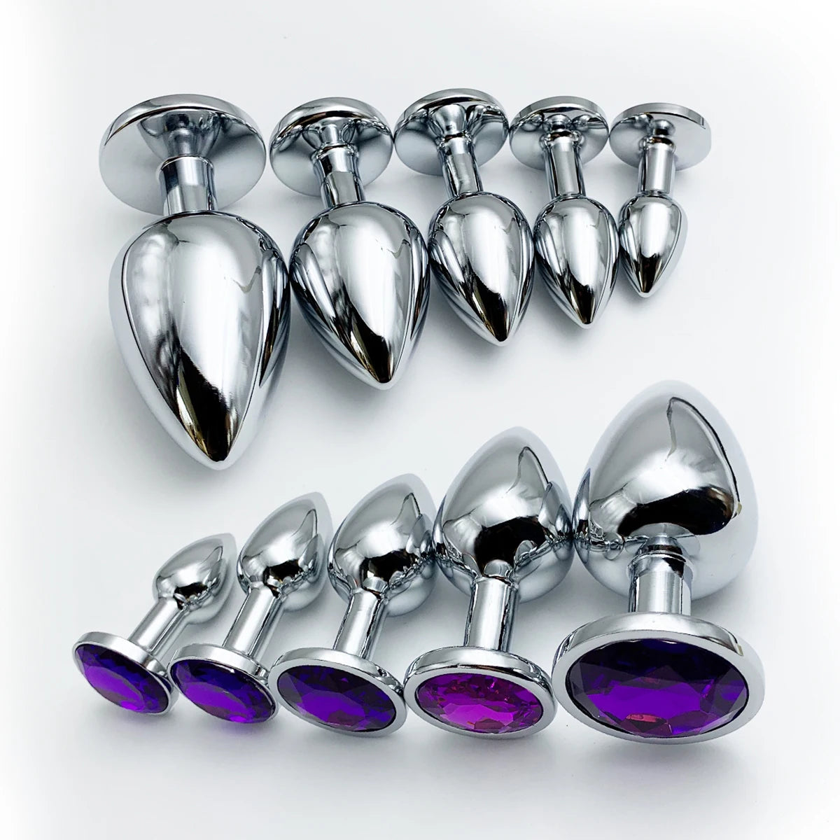 Metal Anal Plug Jewelry Base Beginner To Expert 5 Size Butt Plug,Adult Toys Tail Female/Male Dildos Sex Toys Couples Adults Game