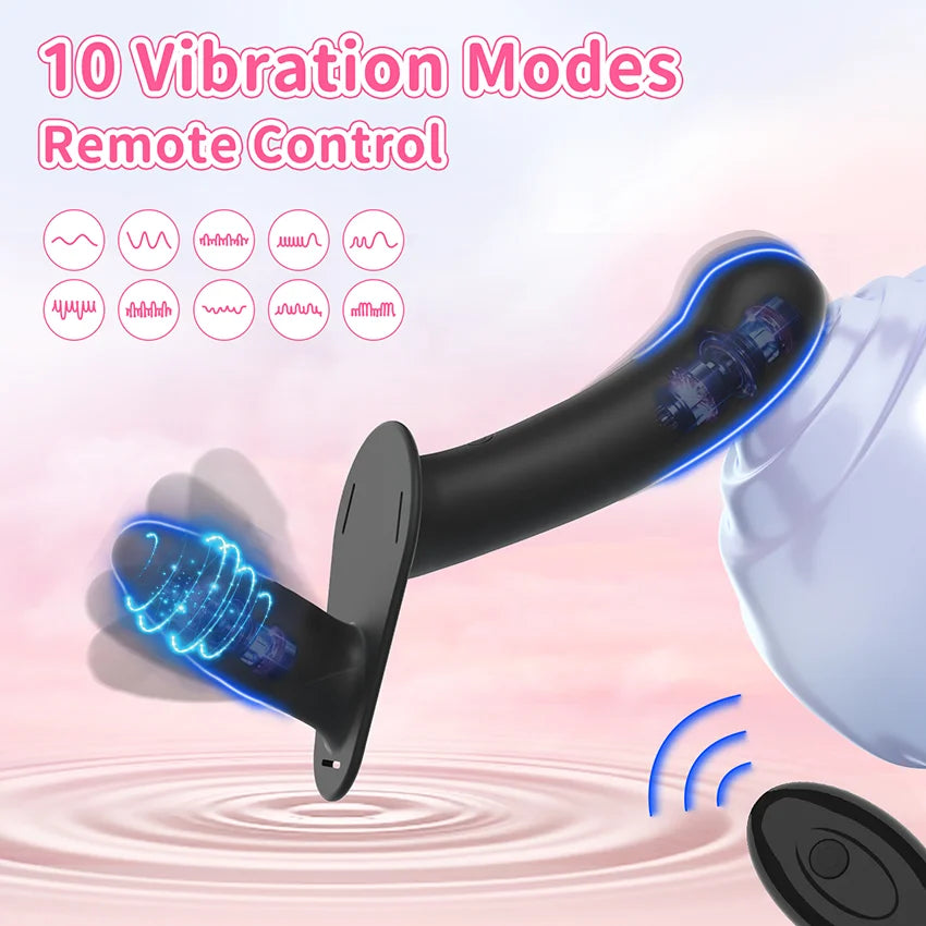 Wearable Double Vibrators Penetration G-Spot Strap On Dildo Panties for Lesbian Vagina Massager Couples Sex Toys Adult Products