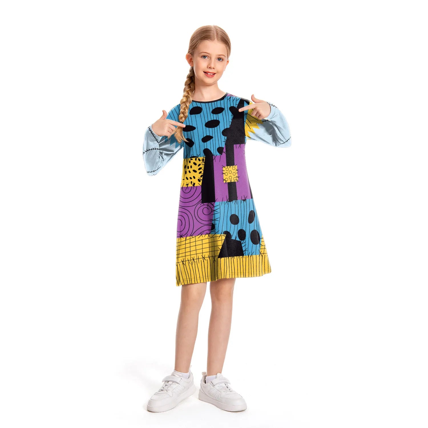 [You're My Secret] Cosplay Anime Nightmare Sally Costumes Christmas Carnival Fancy Party Matching Dress Up Set Bodysuits Female