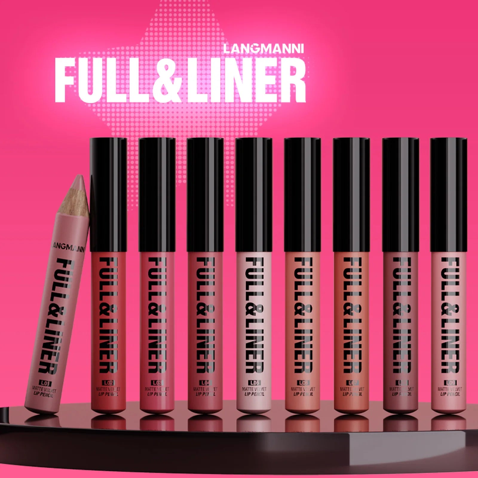 Wooden Matte Brown Lip Liner Pencil 12 Colors Velvet Nude Pink Lipstick Pencil Lasting Soft Smooth Lipliner Outline Lips Contour