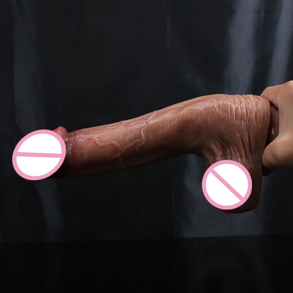 New Realistic Big Glans Dildo Soft Long Penis Huge Adult Dick Suction Cup Anal Sex Toys For Women Vagina G-Spot Orgasm Stimulate