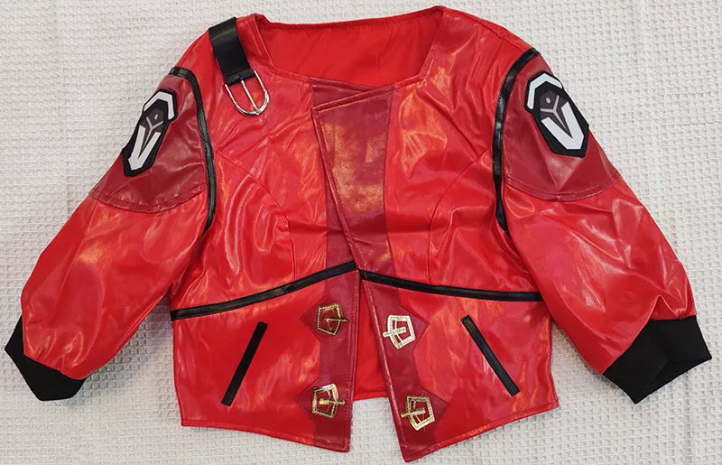 Vi Acrane Cosplay Costume Game Arcane Vi Red Wig Leather Jacket Halloween Carnival Outfits Vi Shoes Boots